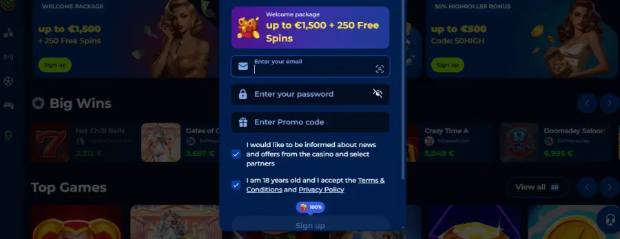Billionairespin online